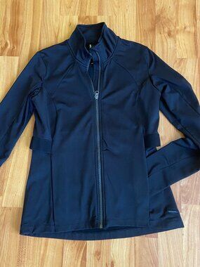Mondetta Activewear Performance Full Zip Jacket Black Size Small